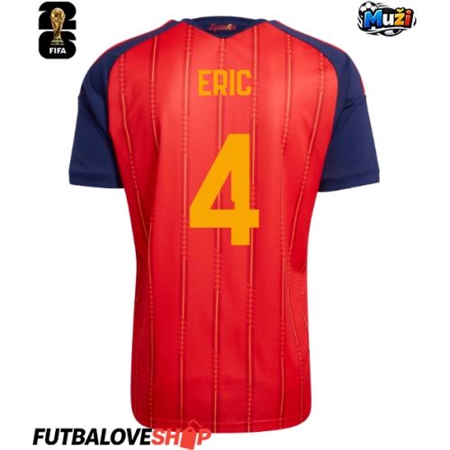 Dres Španielsko Eric Garcia #4 Domáci MS 2026 Krátky Rukáv